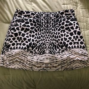 Animal print golf skort